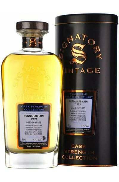 Bunnahabhain 1989 Cask Strength Signatory Vintage 700ml Bottle w/Gift Box