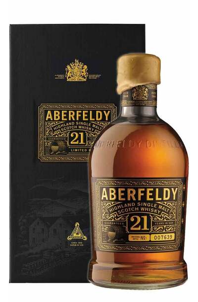 Aberfeldy 21 Year Single Malt 750ml Bottle w/Gift