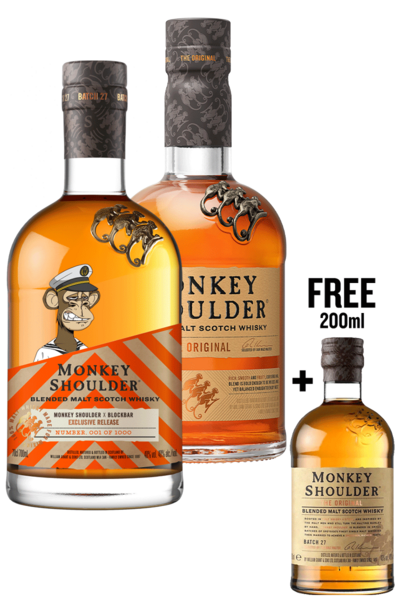 2x Monkey Shoulder 700ml + Free Monkey Shoulder 200ml