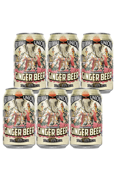 6 x Brookvale Union Alcoholic Ginger Beer Can 330ml