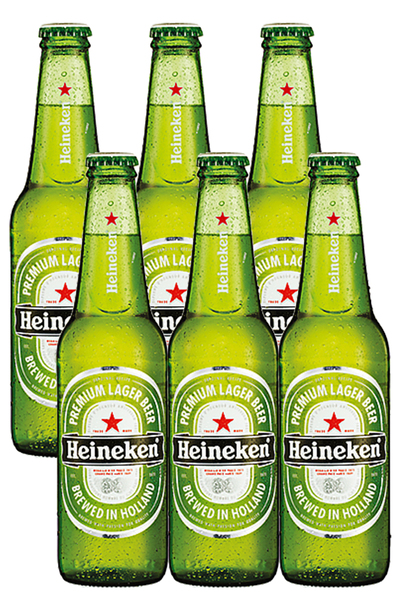 6 x Heineken Beer Bottle Pack 330ml