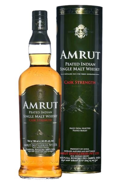 Amrut Peated Cask Strength Single Malt 700ml Bottle with Gift Box