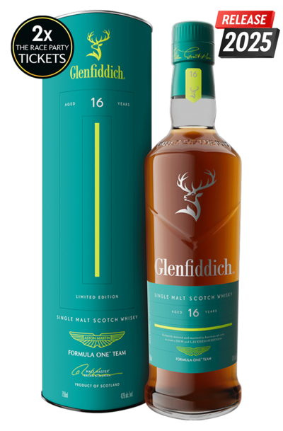 2025 Glenfiddich & Aston Martin Formula One Team 16 Years Old Limited Edition 700ml w/Gift Box