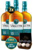 3 x The Singleton of Dufftown 15 Years 700ml w/ ROCKS Whisky Stones Gift Set