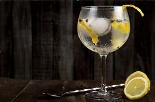 classic gin cocktail in a wineglass