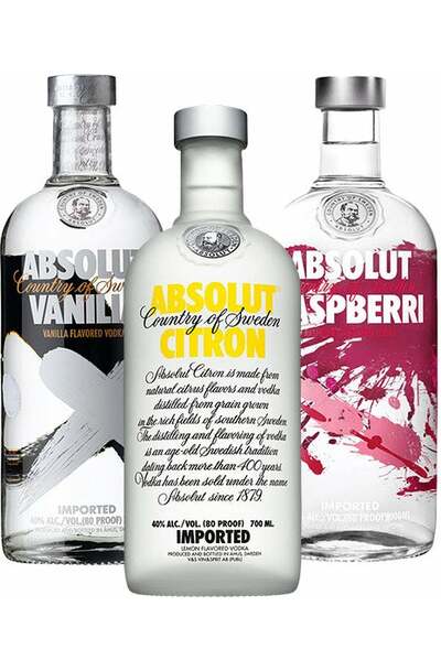 Absolut Vanilia 1L
Absolut Raspberri 1L
Absolut Citron 1L