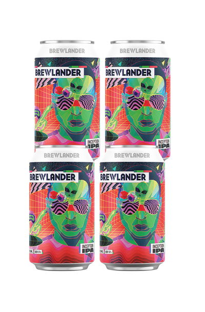 4 x Brewlander Inception West Coast IPA Cans Pack 340ml