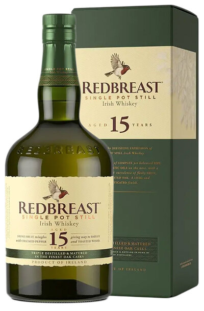 Redbreast 15 Year Old Single Pot Still 700ml Bottle with Gift Box
