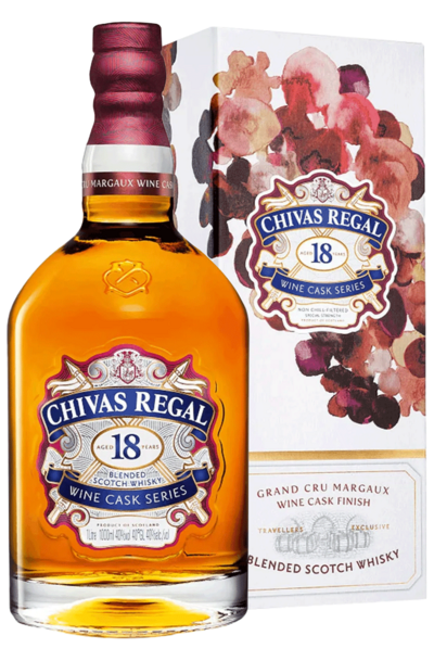 Chivas Regal 18 Years Grand Cru Margaux Cask Finish Bottle 1L with Gift Box