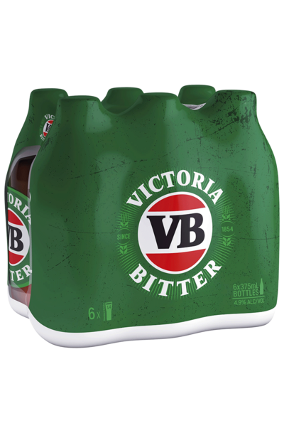 6 x Victoria Bitter Beer Bottle 375ml