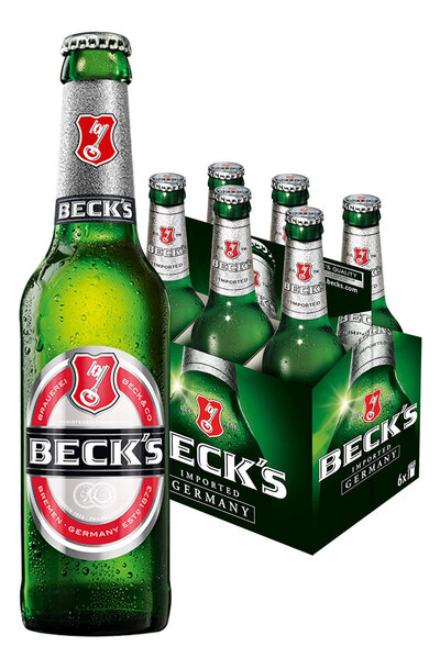 6 x Becks Beer Bottle 330ml