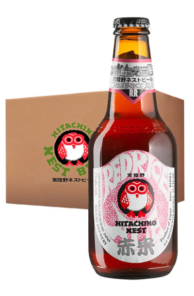 24 x Hitachino Nest Red Rice Ale Beer Bottles 330ml