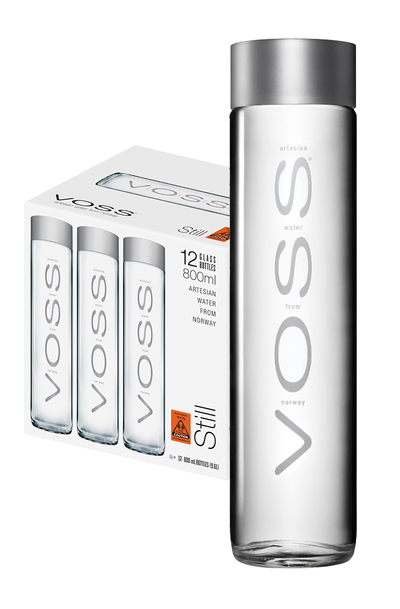12 x VOSS Still Glass Bottle Case 800ml