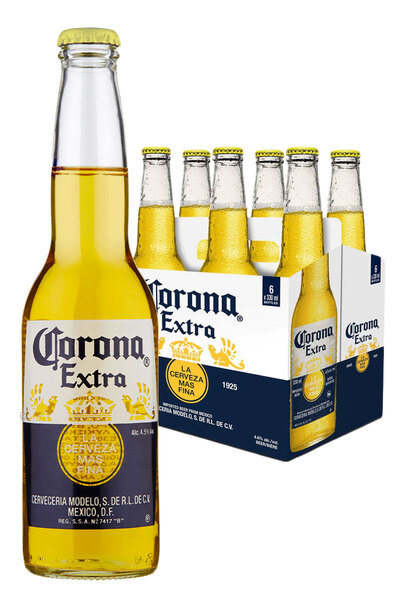 6x Corona Extra Beer Bottles Pack 355ml