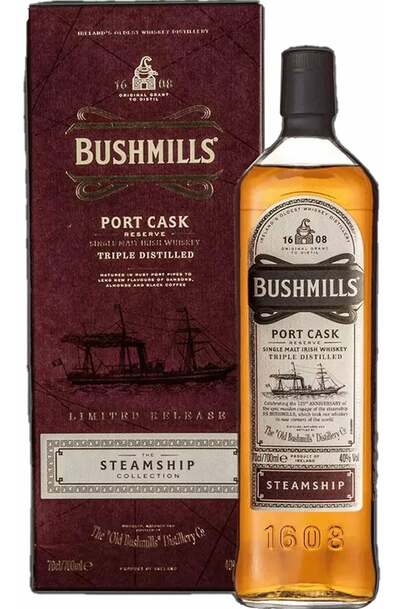 Bushmills Steamship Port Cask 700ml Bottle w/Gift Box