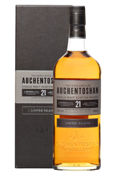 Auchentoshan 21 Year 700ml bottle and box