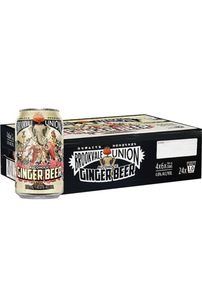 24 x Brookvale Union Alcoholic Ginger Beer Can 330ml