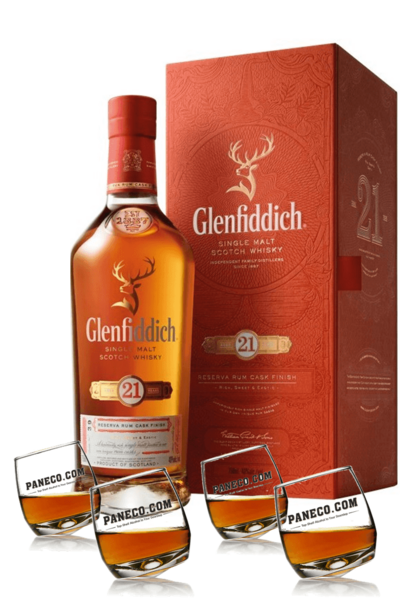 Glenfiddich 21 Year & Glasses