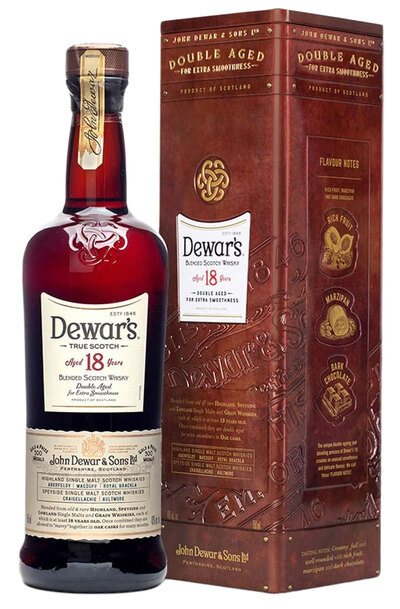 Dewar's 18 Year 750ml Bottle with Gift Box