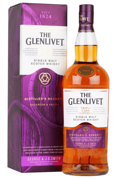 Glenlivet Distiller's Reserve Triple Cask Matured Single Malt 1L Bottle with Gift Box
