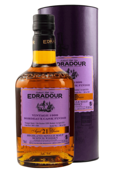 Edradour 21 Years 1999 Bordeaux Cask Finish 700ml w/Gift Box