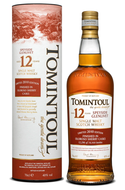 Tomintoul 12 Years Oloroso Sherry Cask Finish Single Malt 700ml with Gift Box