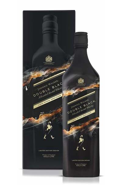 Johnnie Walker Double Black 1L Shadow Limited Edition bottle and box