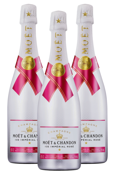 3 x Moet & Chandon Ice Imperial Rose 750ml