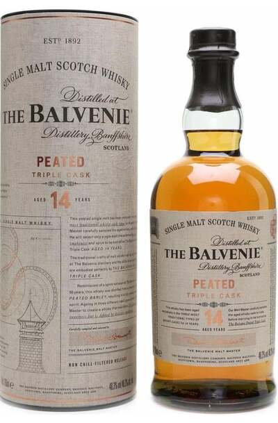  Balvenie 14 year Peated Cask Single Malt 700ml Bottle w/Gift Box