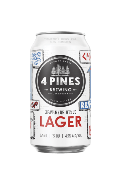 4 Pines Japanese Style Lager Can 375ml