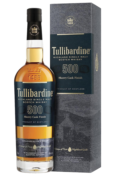 Tullibardine 500 Sherry Wood Finish Single Malt Whisky 700ml Bottle with Gift Box