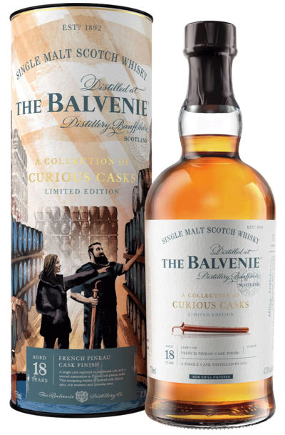 The Balvenie Curious Casks 18 Years French Pineau Cask Limited Edition 700ml Bottle with Gift Box