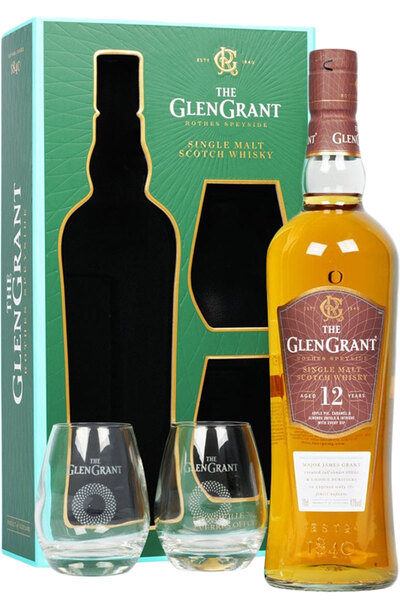 Glen Grant 12 Years 700ml Bottle Giftset with 2 Glasses