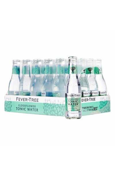 24 x Fever-Tree Elderflower Tonic Water Bottle Case 200ml