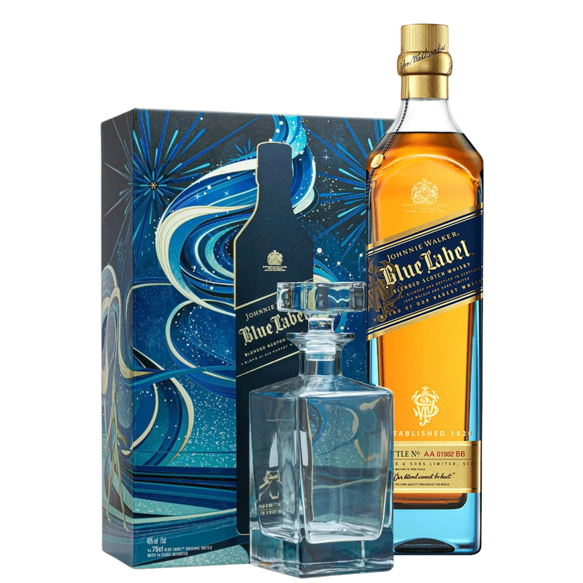 Johnnie Walker Blue Label 750ml グラスセット Buy Johnnie Walker Blue Label 750ml Gift Set w/ Glass Decanter at
