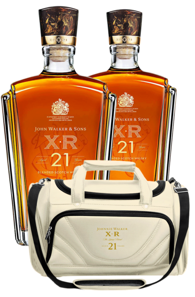 2 x John Walker & Sons XR 21 750ml Bottle with Golf Bag