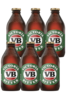 6 x Victoria Bitter Beer Bottle 375ml