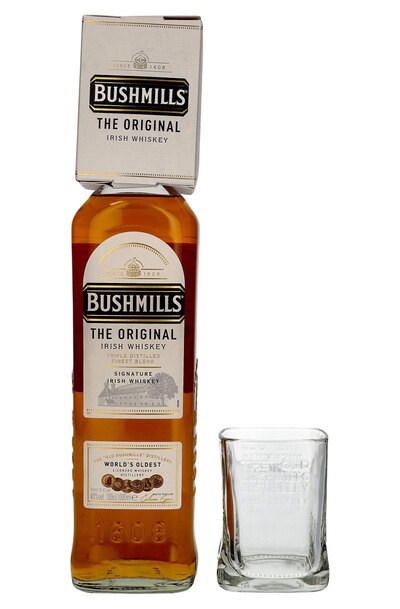 Bushmills Original Irish Whiskey 1L Bottle Gift Set with 1 Glass