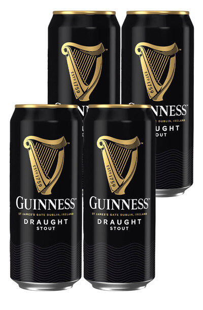 4 x Guinness Draught Stout Can 440ml