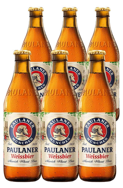 6 x Paulaner Weissbier Beer Bottle Pack 330ml