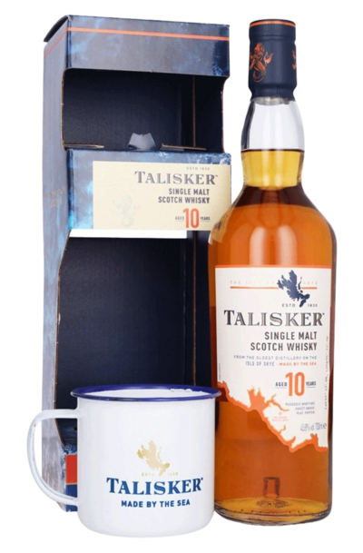 Talisker 10 Years Single Malt 700ml Bottle Gift Set with Mug