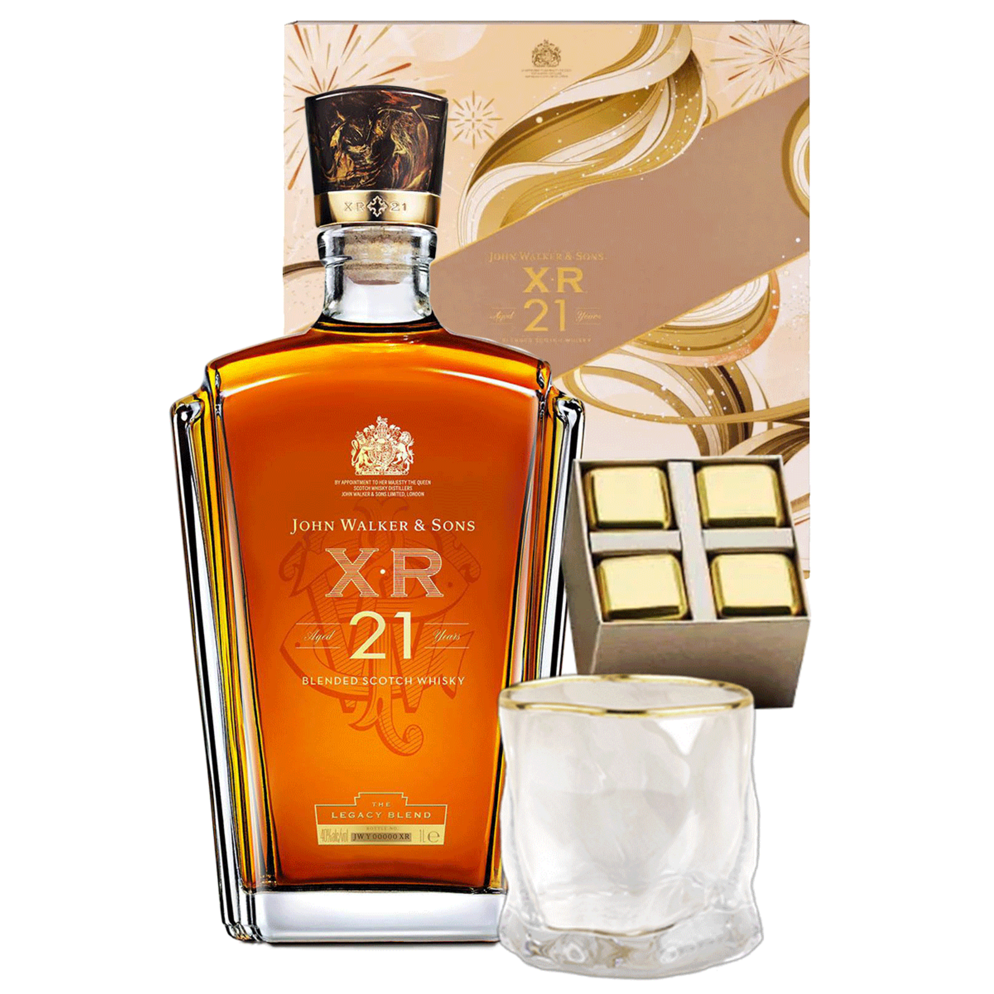 Buy John Walker & Sons XR 21 Years 750ml Gift Set w/ Glass & 4