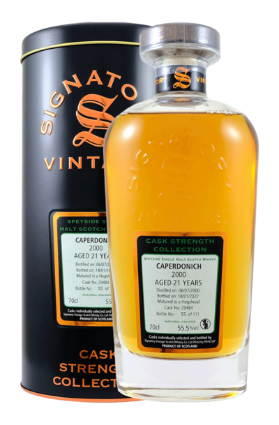 Caperdonich 2000 Signatory Vintage 21 Years Cask Strength 700ml Bottle with Gift Box