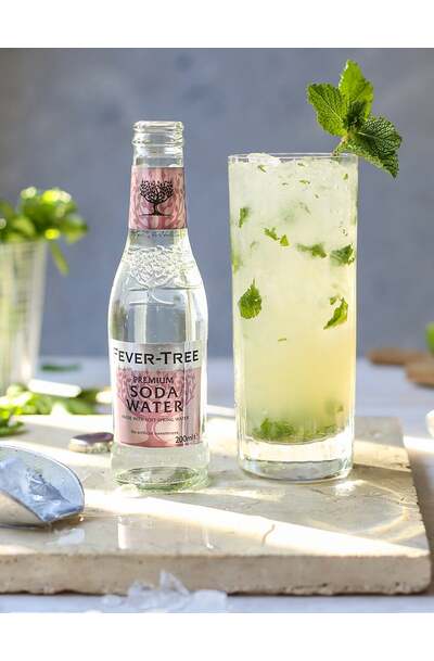 x 24 Fever-Tree Premium Soda Water Bottle Case 200ml
