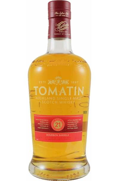 Tomatin 21 Year Old - Bourbon Barrel 700ml Bottle