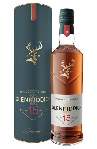 Glenfiddich 15 Year Solera Reserve Single Malt 1L Bottle with Gift Box