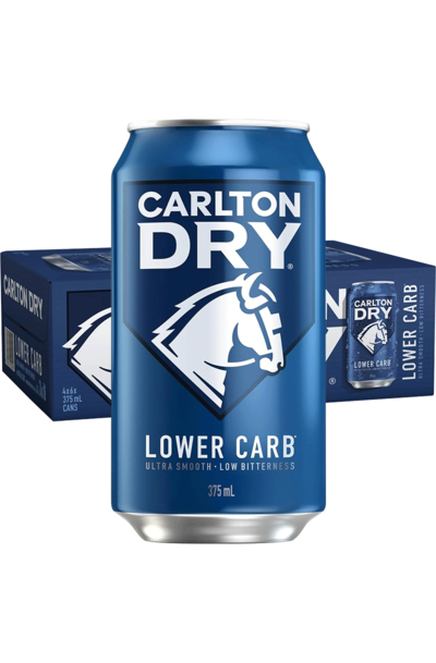 24 x Carlton Dry Beer Can 375ml
