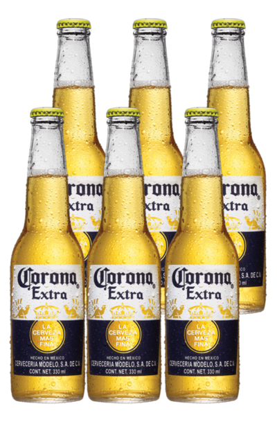 6 x Corona Extra Beer Bottles Pack 330ml