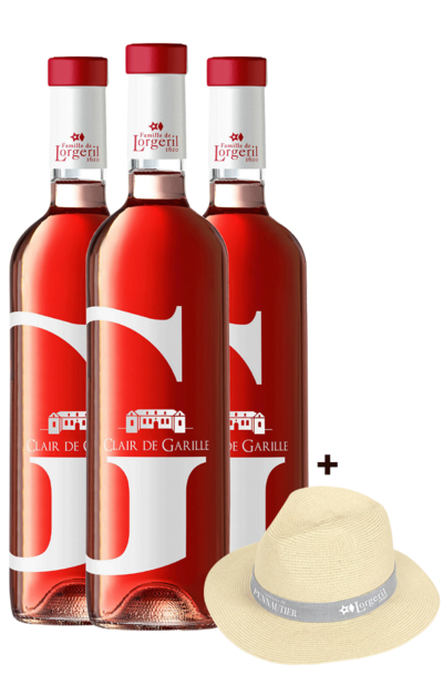 3 x Clair de Garille IGP Pays d'Oc 750ml w/ Hat