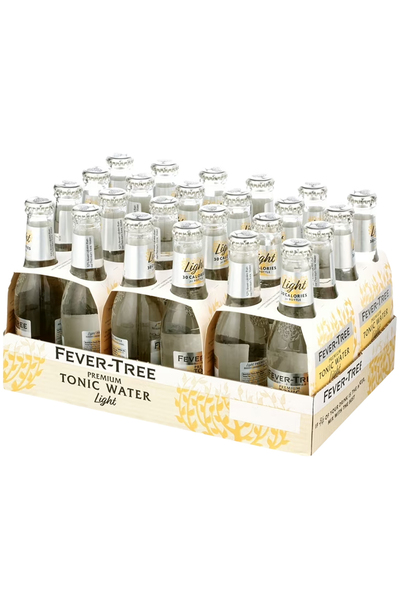x 24 Fever-Tree Premium Indian Tonic Water Light Bottle Case 200ml
